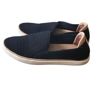 UGG Sammy Ribbed Knit Slip On Sneakers Women's US 8 Black Stylish